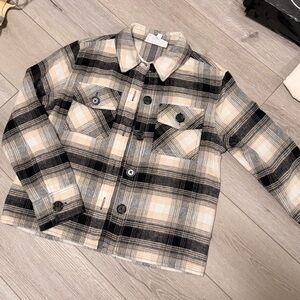 BB Dakota by Steve Madden Plaid Jacket - Black and Cream